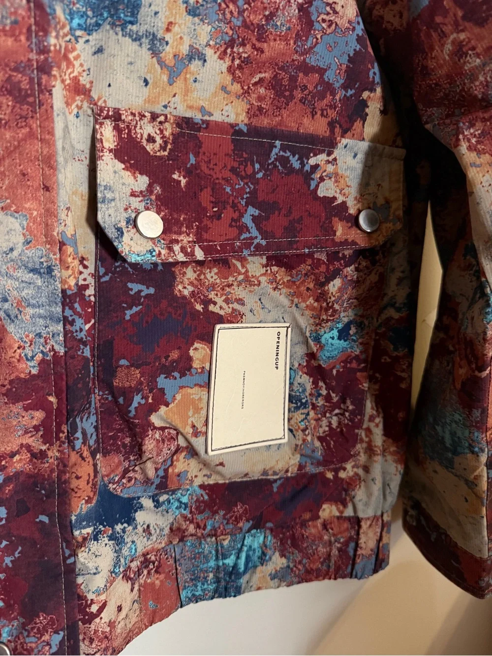 Abstract Multi-Color Patterned Jacket - Picture 3 of 4